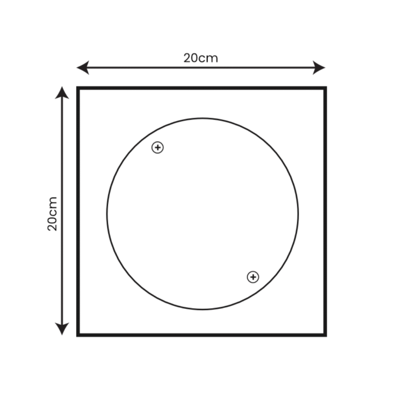 FRIZONE Stainless Steel 316 Cleanout Floor Drain - FD11 – 20×20 cm