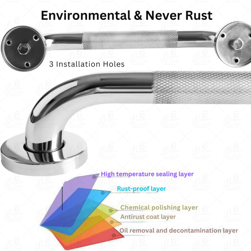 B BAGNO  Premium Stainless Steel Anti-Slip Safety Grab Bar - 9910