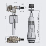 B BAGNO Side Entry Single Flush Valve - BFS01