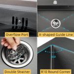 PRESITEC Premium Nano-Coated Stainless Steel Single Bowl Kitchen Sinks