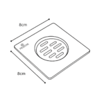 FRIZONE Floor Drain FD08 – Stainless Steel 316 (8x8cm)