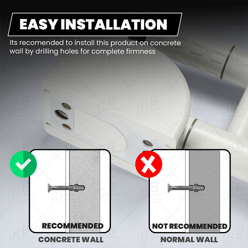 B BAGNO Foldable Hydraulic Grab Bar - Model: 8881