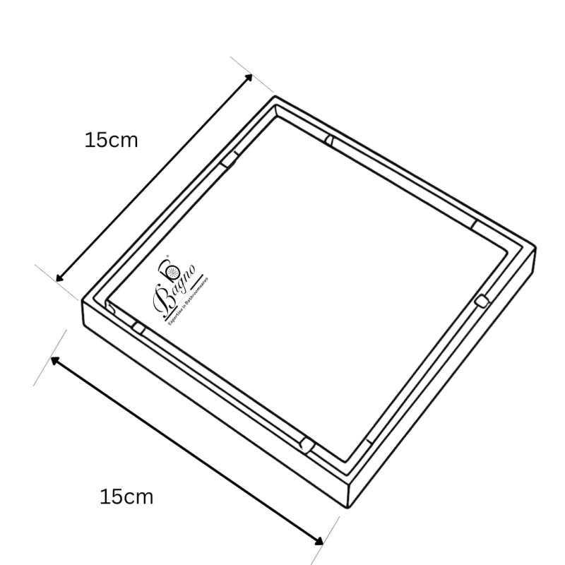 B BAGNO Stainless Steel 304 Square Clean Out - COB15 - (15x15cm)