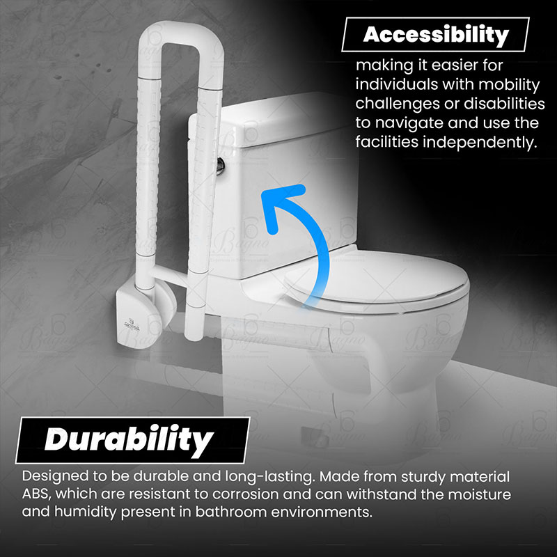 B BAGNO Foldable Hydraulic Grab Bar - Model: 8881