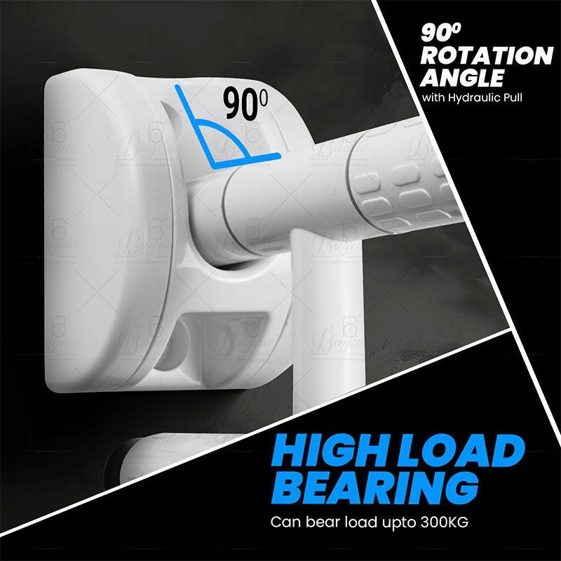 B BAGNO Foldable Hydraulic Grab Bar - Model: 8881