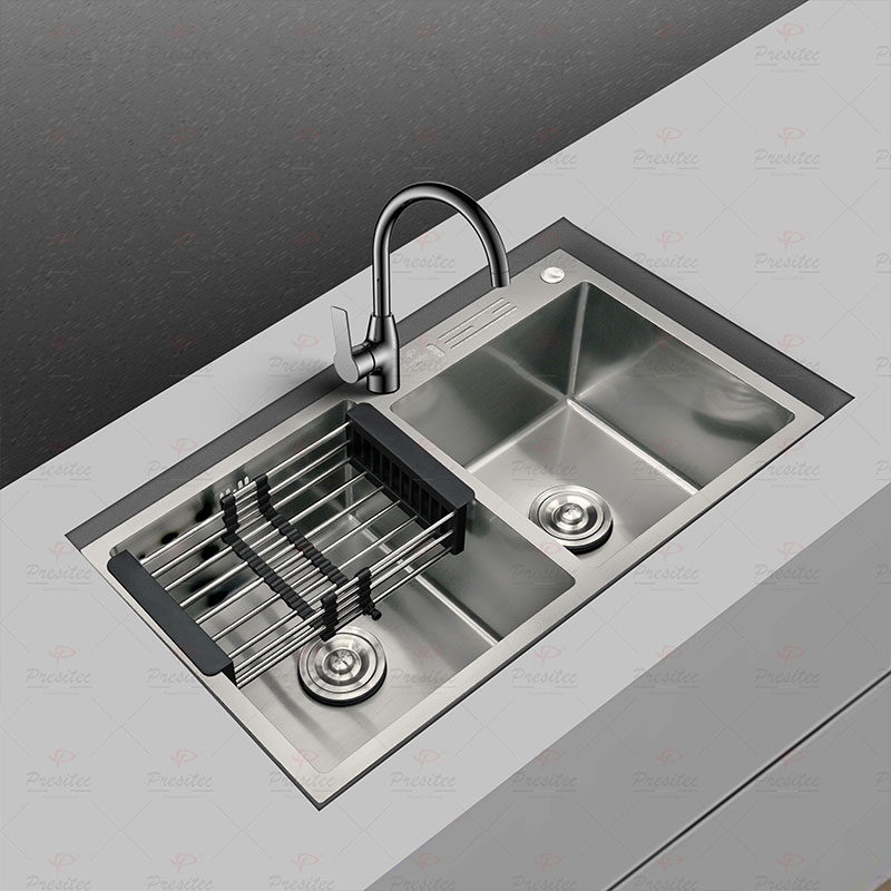 PRESITEC Premium Nano-Coated Stainless Steel Double Bowl Kitchen Sinks