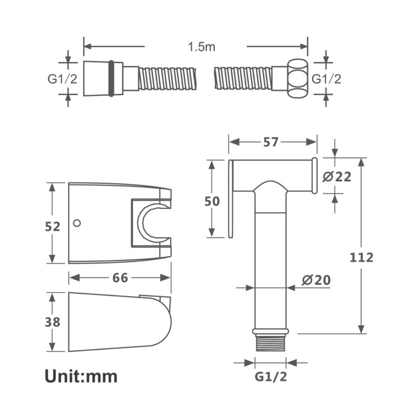 FRIZONE Premium Handheld Bidet Sprayer – Shattaf - S12