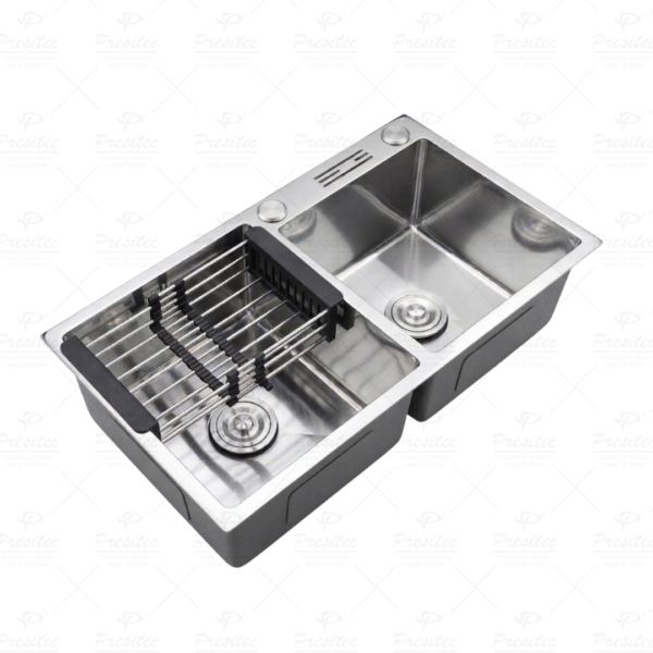 PRESITEC Premium Nano-Coated Stainless Steel Double Bowl Kitchen Sinks