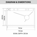 PRESITEC Multi-Function Smart Kitchen Sink - Piano Style - 7546