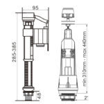 B BAGNO Bottom Entry Single Flush Valve & Fill Valve Kit - BFB01