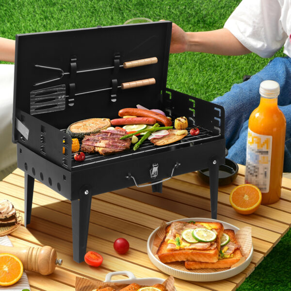 Black Portable Square Carbon Oven
