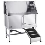 50 Inch Dog Grooming Bath Tub Stainless Steel W Ramp Water Filter