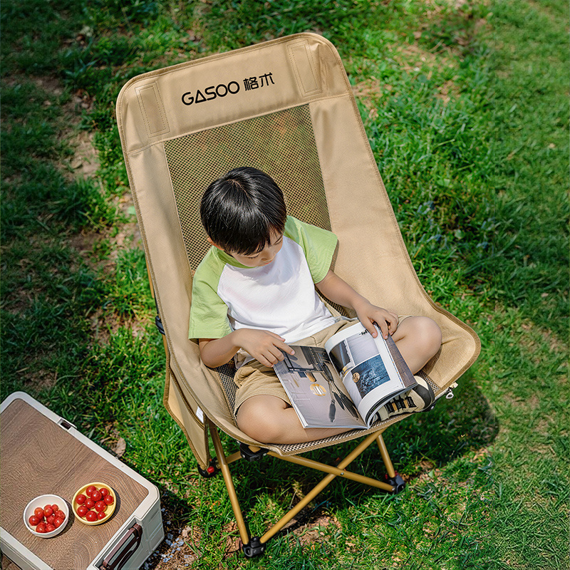 Adjustable 4-Position Reclining Camping Chair With Footrest, Breathable Honeycomb Mesh High Back Foldable Lawn Lounge Chair, Heavy Duty 240lbs Portable Beach Picnic Fishing Outdoor Fold Recliner Chair
