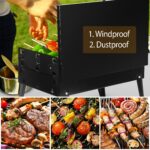 1Pc 17.32x10.63x8.27in Portable Charcoal Grill For Spring Summer Outdoor Activities Foldable BBQ Suitcase Grill Shelf For Outdoor Camping Picnics Garden Grilling Fedex Shipping