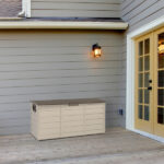 75gal 130lb Brown Plastic Patio Storage Box