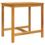3-piece balcony furniture set with cushions, solid acacia wood