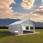 20x20 Feet Party Tent Heavy Duty Marquee Canopy Outdoor Wedding Tent Carport Events Shelter Tent For Parties BBQ With Storgae Carry Bags