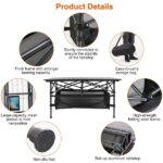 1Pc Folding Camping Table Portable Aluminum Roll-up Picnic BBQ Desk With Carrying Bag Heavy Duty Outdoor Beach Backyard Party Patio
