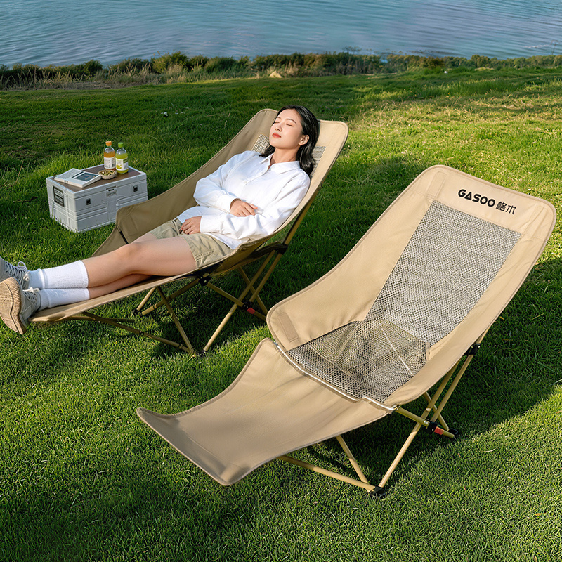 Adjustable 4-Position Reclining Camping Chair With Footrest, Breathable Honeycomb Mesh High Back Foldable Lawn Lounge Chair, Heavy Duty 240lbs Portable Beach Picnic Fishing Outdoor Fold Recliner Chair