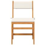 3-piece balcony furniture set with cushions, solid acacia wood