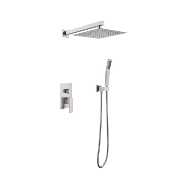 10 Inch Showerhead Bathroom Luxury Rain Shower Hybrid Shower Complete Combination Set Wall Mounted