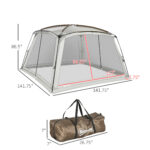 12 x 12 Screen House, UV50+ Screen Tent with 2 Doors & Carry Bag for Outdoor Camping Activities, Easy Setup, White