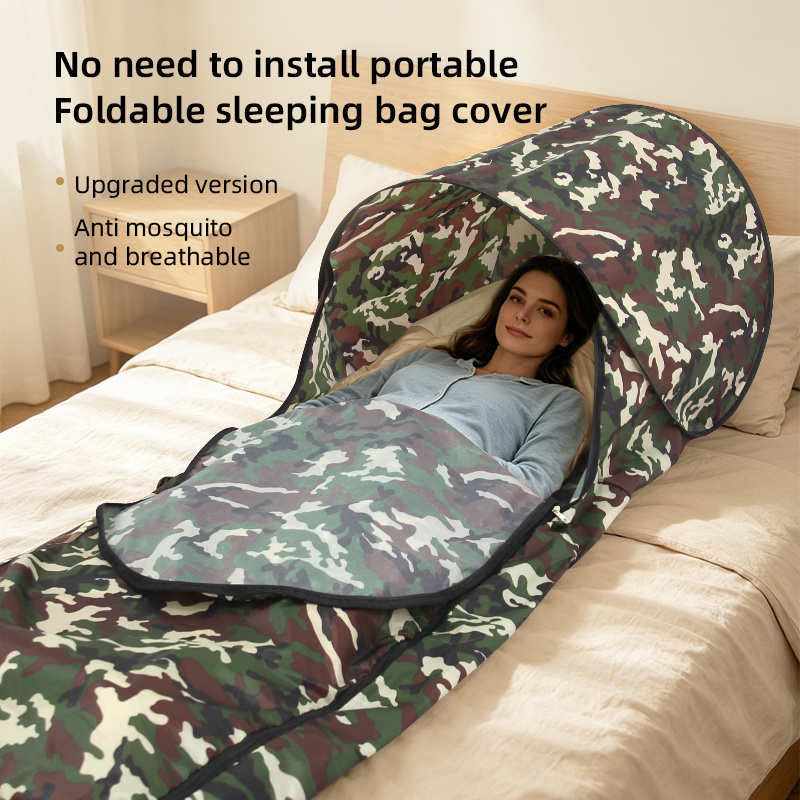 3D Sleeping Bag For One Or Two People Portable Lightweight, Mosquito-Proof And Dirt-Resistant Tent Sleeping Bag Cover For Outdoor Camping