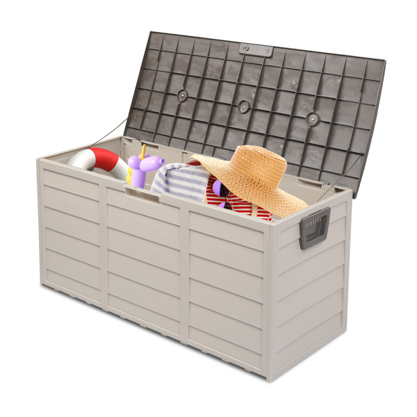 75gal 130lb Brown Plastic Patio Storage Box