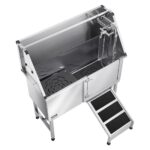 50 Inch Dog Grooming Bath Tub Stainless Steel W Ramp Water Filter