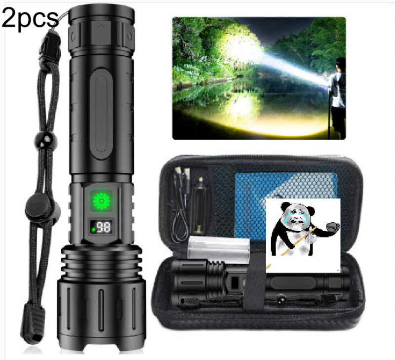 Strong Light Rechargeable Flashlight Portable Outdoor Patrol