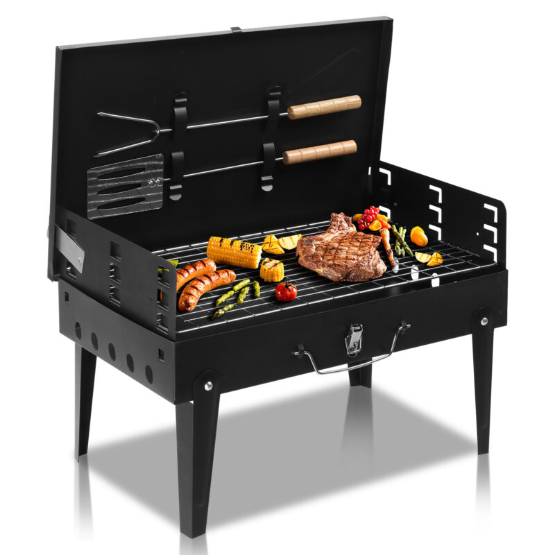Black Portable Square Carbon Oven
