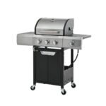 Propane Grill 3 Burner Barbecue Grill Stainless Steel Gas Grill With Side Burner And Cover For Outdoor BBQ, Camping