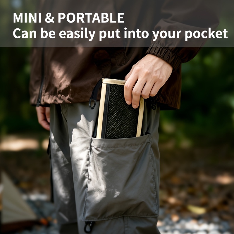 Portable Folding Camping Stool With Storage Bag, Lightweight Foldable Backpack Style Small Camp Chair, Heavy Duty Collapsible Mazar Stool For Camping Fishing Travel Hiking, 3 Colors Available
