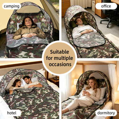 3D Sleeping Bag For One Or Two People Portable Lightweight, Mosquito-Proof And Dirt-Resistant Tent Sleeping Bag Cover For Outdoor Camping
