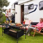 1Pc Folding Camping Table Portable Aluminum Roll-up Picnic BBQ Desk With Carrying Bag Heavy Duty Outdoor Beach Backyard Party Patio