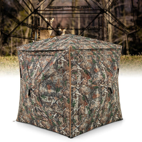 Share 5-IN-1 Detachable Hunting Blind For 2-3 Person Camouflage Pop Up Tent W Skylight
