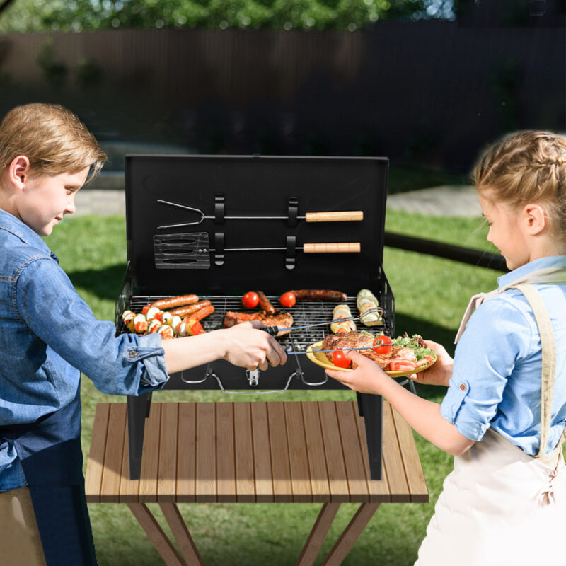 Black Portable Square Carbon Oven