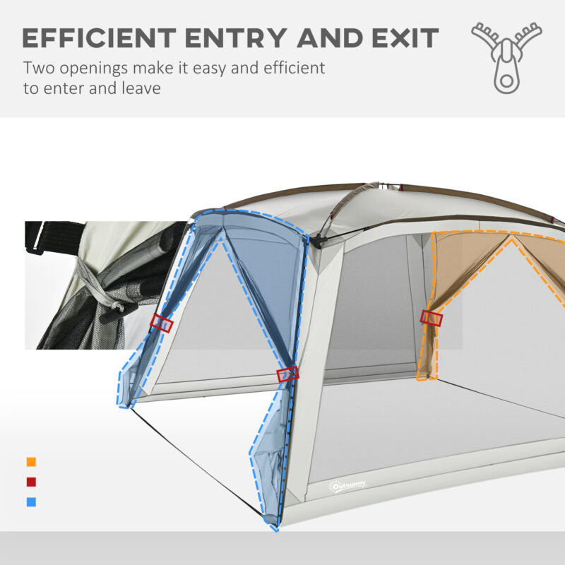 12 x 12 Screen House, UV50+ Screen Tent with 2 Doors & Carry Bag for Outdoor Camping Activities, Easy Setup, White