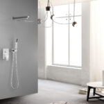 10 Inch Showerhead Bathroom Luxury Rain Shower Hybrid Shower Complete Combination Set Wall Mounted