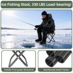 Portable Folding Camping Stool With Storage Bag, Lightweight Foldable Backpack Style Small Camp Chair, Heavy Duty Collapsible Mazar Stool For Camping Fishing Travel Hiking, 3 Colors Available