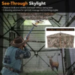 Share 5-IN-1 Detachable Hunting Blind For 2-3 Person Camouflage Pop Up Tent W Skylight