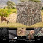 Share 5-IN-1 Detachable Hunting Blind For 2-3 Person Camouflage Pop Up Tent W Skylight